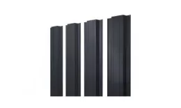 Штакетник Grand Line Прямоугольный 0,45 PE Double RAL 7024 Мокрый асфальт купить в краснодаре