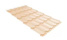 Металлочерепица Grand Line Квинта плюс (Kvinta Plus) 0,5 Satin RAL 1014 слоновая кость купить в краснодаре