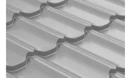 Металлочерепица Grand Line Квинта плюс (Kvinta Plus) 0,5 Satin RAL 9006 бело-алюминиевый купить в краснодаре