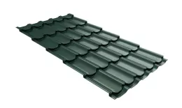 Металлочерепица GL Квинта плюс (Kvinta Plus) 0,5 GreenCoat Pural RR 11 темно-зеленый купить в краснодаре