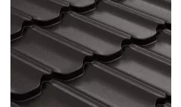 Металлочерепица GL Квинта плюс (Kvinta Plus) 0,5 GreenCoat Pural RAL 8019 Темно-коричневый купить в краснодаре