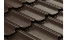Металлочерепица GL Квинта плюс (Kvinta Plus) 0,5 GreenCoat Pural Matt RAL 8017 шоколад купить в краснодаре