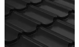 Металлочерепица GL Квинта плюс (Kvinta Plus) 0,5 GreenCoat Pural Matt RAL 9005 черный купить в краснодаре