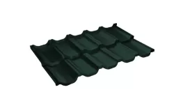 Металлочерепица GL Квинта Уно (Kvinta Uno) 0,5 GreenCoat Pural RAL RR 11 темно-зеленый купить в краснодаре
