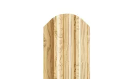 Штакетник Металл Профиль LANE-O (полукруглый верх) ECOSTEEL Matt 0,5 мм Лиственница купить в краснодаре