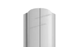 Штакетник Металл Профиль ELLIPSE-O (Закругленный) РЕ 0,45 мм RAL 9006 Бело-алюминиевый купить в краснодаре