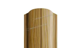 Штакетник Металл Профиль ELLIPSE-O (Закругленный) ECOSTEEL Matt 0,5 мм Золотой Дуб купить в краснодаре