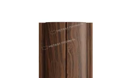 Штакетник Металл Профиль ELLIPSE-Т (Прямой) ECOSTEEL T 0,5 мм Мореный Дуб купить в краснодаре
