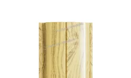 Штакетник Металл Профиль TRAPEZE-Т (Прямой) ECOSTEEL текстурированный 0,5 мм Лиственница купить в краснодаре