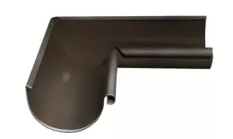 Угол желоба внутренний 90° Grand Line 125 мм RR 32 Темно-коричневый купить в краснодаре
