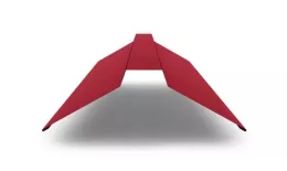 Планка конька плоского МП 150х150х2000 Полиэстер 0.45 мм RAL 3020 Красный насыщенный купить в краснодаре