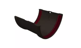 Соединитель желобов ПВХ Grand Line Стандарт Коричневый купить в краснодаре