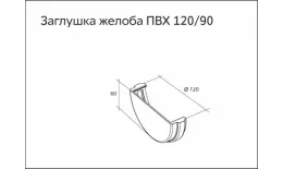 Заглушка желоба универсальная ПВХ Grand Line Стандарт Коричневый купить в краснодаре