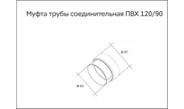 Муфта трубы соединительная  ПВХ  Grand Line Стандарт Белый купить в краснодаре