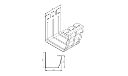 Соединитель желоба Grand Line Vortex Matt 127мм RAL 8017 Коричневый купить в краснодаре