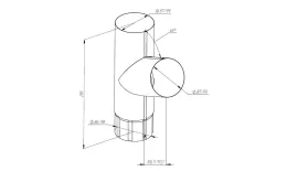 Тройник трубы GL Granite 150/100 RAL 7024 Мокрый асфальт купить в краснодаре