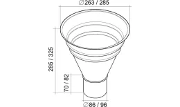 Воронка водосборная GL Granite 300/100 мм RAL 9003 Сигнальный белый (22066) купить в краснодаре