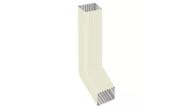 Труба водосточная 76х102х1000 с коленом, Металл Профиль. Бюджет. PE RAL 9003 Белый купить в краснодаре