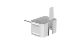 Держатель трубы на кирпич 76х102 Металл Профиль Бюджет. PE RAL 9003 Белый купить в краснодаре