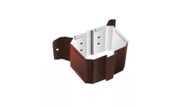 Держатель трубы на дерево 76х102 Металл Профиль Бюджет. PE RAL 8017 Коричневый купить в краснодаре