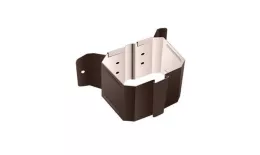 Держатель трубы на дерево 76х102 Металл Профиль Бюджет. PE RAL RR 32 Темно-коричневый купить в краснодаре