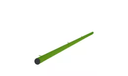 Столб заборный с усиками и заглушкой пластик d42*1.2, Н-2300мм, ППК 6005 зеленый купить в краснодаре