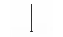 Столб для забора 2000мм, с приваренной пластиной 120Х120. RAL 7024 Графитовый серый купить в краснодаре