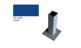 Столб для забора 2000мм 80*80 c приваренной пластиной 190*190, цинк+ППК RAL 5005 синий купить в краснодаре