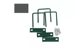 Хомут оцинкованный для столба 50х50 ППК комплект 3 шт. RAL 7024 Графитовый серый купить в краснодаре