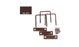 Хомут оцинкованный для столба 60х60 ППК в комплекте 3 шт. RAL 8017 Коричневый купить в краснодаре