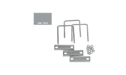 Хомут оцинкованный для столба 60х60 ППК, комплект 3 шт. RAL 7024 Графитовый серый купить в краснодаре