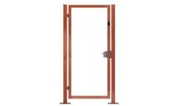 Каркас калитки со столбом 1000х1500 мм, грунт коричневый. купить в краснодаре
