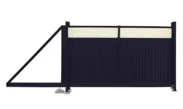 Ворота откатные Estet Plus 2,0х3,5 RAL 7024/1013 GL купить в краснодаре