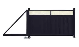 Ворота откатные Estet Plus 2,4х3,5 RAL 7024/7024 GL купить в краснодаре