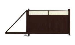 Ворота откатные Estet Plus 2,4х4,5 RAL 8017/1014 GL купить в краснодаре