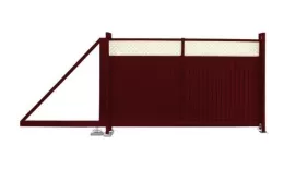 Ворота откатные Estet Plus 2,0х4,5 RAL 3005/1014 GL купить в краснодаре