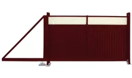 Ворота откатные Estet Plus 2,0х4,5 RAL 3005/1014 GL купить в краснодаре