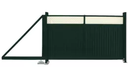 Ворота откатные Estet Plus 2,4х4,5 RAL 6005/1014 GL купить в краснодаре