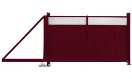 Ворота откатные Estet Plus 2,0х3,5 RAL 3005/7040 GL купить в краснодаре