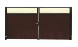 Ворота Estet Plus 2,4х3,6 RAL 8017/1014 Шоколад GL купить в краснодаре