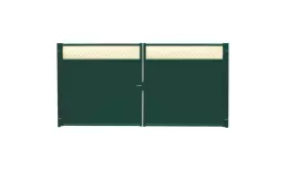 Ворота Estet Plus 2,0х3,6 RAL 6005/1014  Зеленый мох  без замка GL купить в краснодаре