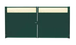 Ворота Estet Plus 2,4х3,6 RAL 6005/1014 Зеленый мох  GL купить в краснодаре