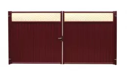 Ворота Estet Plus 2,4х3,6 RAL 3005/1014 Красное вино GL купить в краснодаре