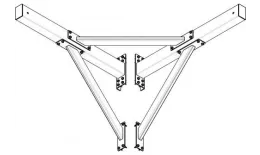 Кронштейн угловой под гасительную сетку RAL 6005 GL купить в краснодаре