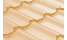 Металлочерепица GL Квинта плюс (Kvinta Plus) 0,45 Полиэстер RAL 1014 слоновая кость купить в краснодаре