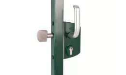 Замок LSKZ 6060 U2L для откатных ворот корпус металл, с ручками из алюминия черный RAL 9005 GL купить в краснодаре