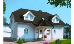 вид на крыше Керамическая черепица Braas Опал