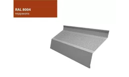 Ламель жалюзи Milan new gofr 0,5 Atlas с пленкой RAL 8004 терракота GL купить в краснодаре