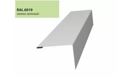 Нащельник (для калиток и ворот) 25х35 жалюзи Milan, Tokyo 0,45 PE с пленкой RAL 6019  (L1,68) GL купить в краснодаре