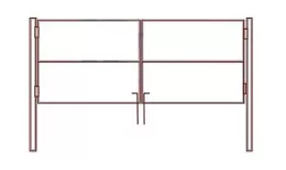 Ворота распашные, без наполнения проф труба 40х20 Ш-3000 В-1500 столб d51/2500мм грунт корич купить в краснодаре